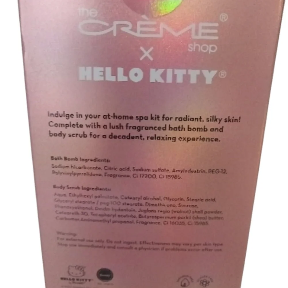 The Crème Shop x Hello Kitty Silky Skin Spa Set Peach Petals Limited Edition